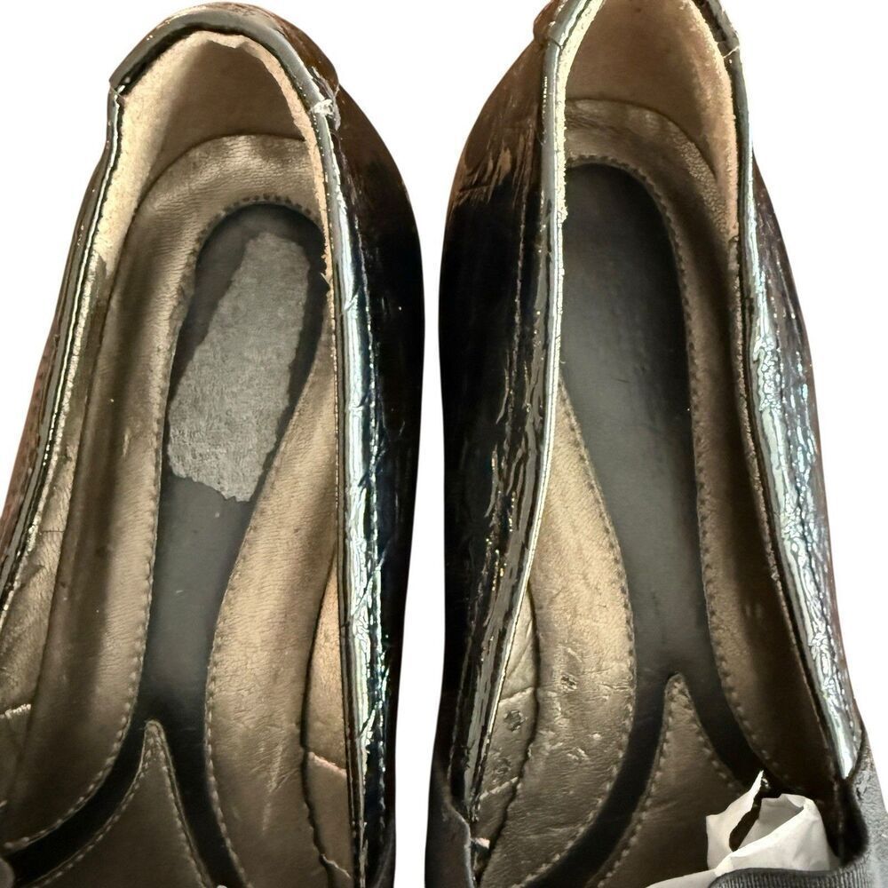 Naturalizer Womens Granbury Square Toe Wedge Heel Black Loafer Shoes Size 8.5 M - Picture 7 of 8